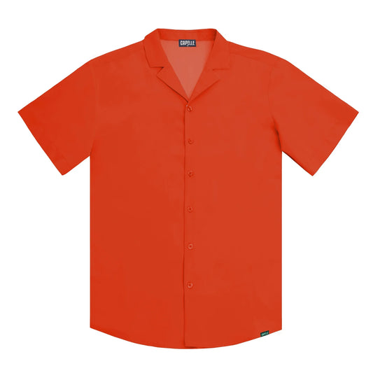 Coral Men's Button Down Resort Shirt, Modern Fit