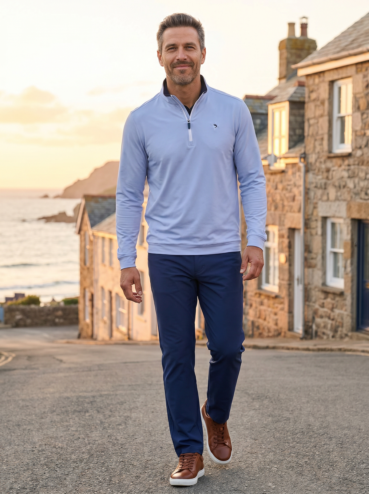 White Water Life Long Beach Quarter Zip ultrasuave y ligero