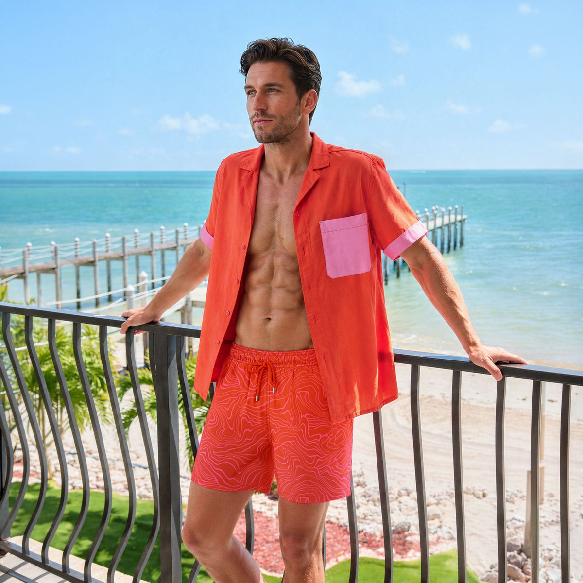 Chemise boutonnée ajustée Capelle Miami