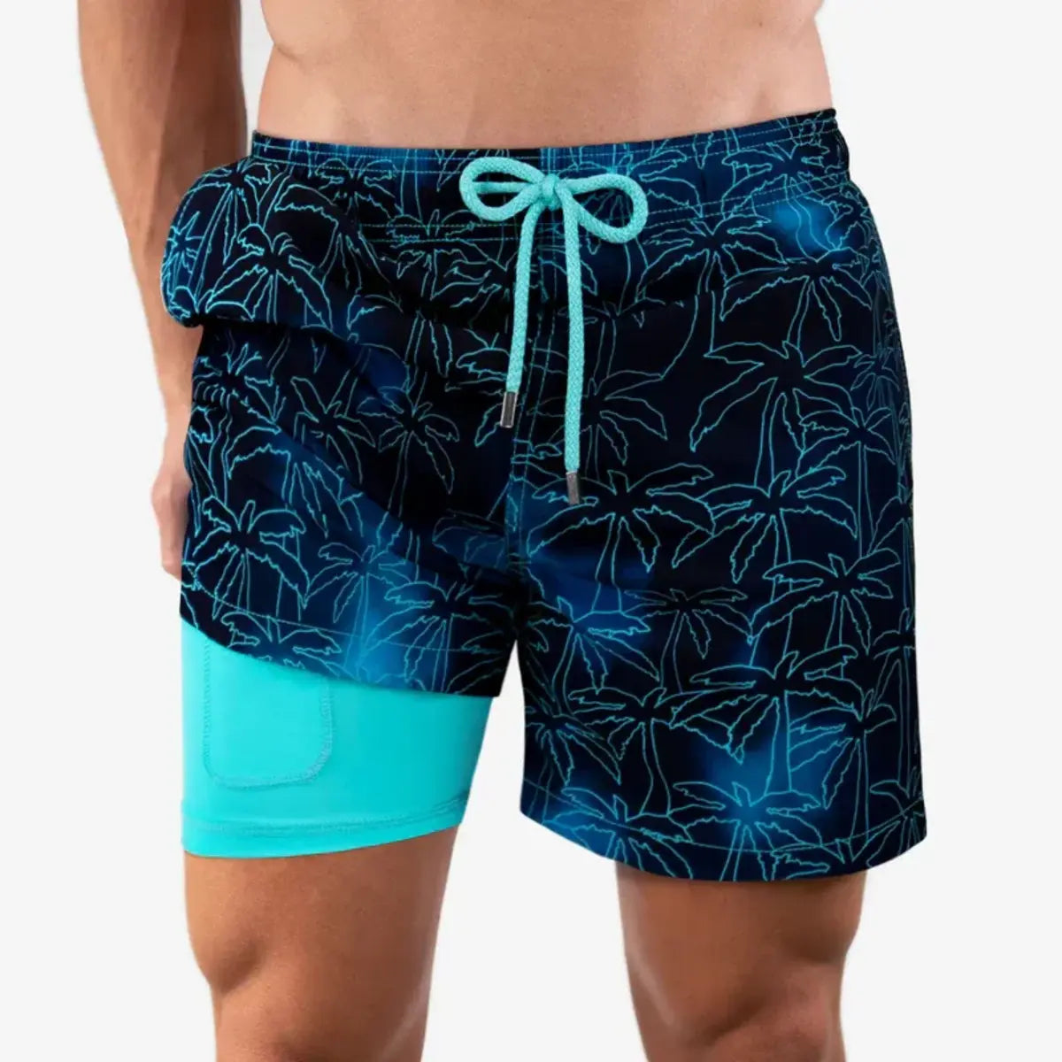 Capelle Miami Foggy Palms Hybrid-Shorts