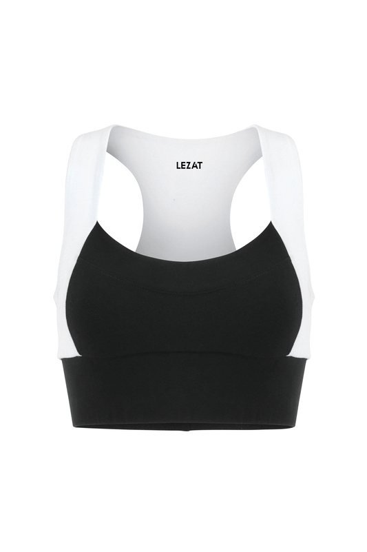 Neda Colorblock Organic Cotton Bra Top