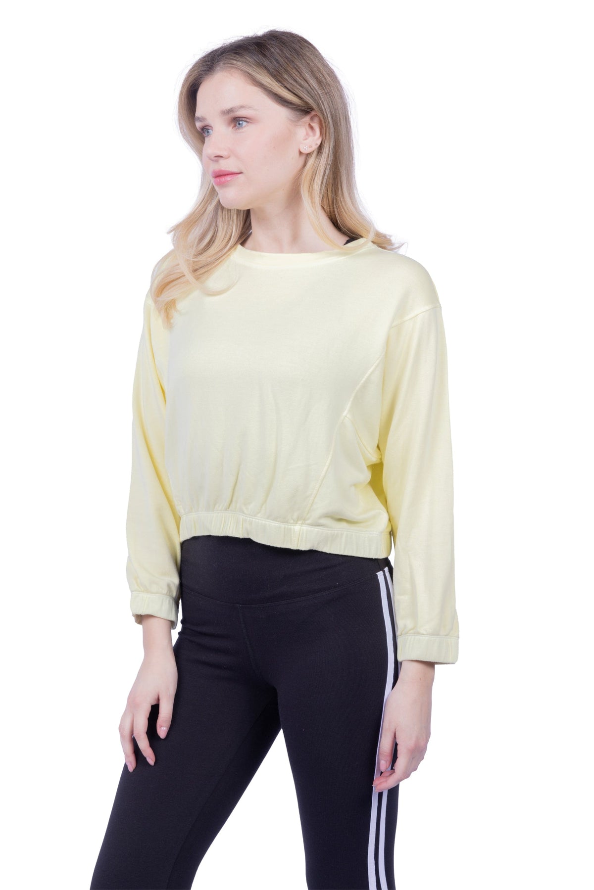 Ivy Boxy Cropped Modal Pullover - Sunny