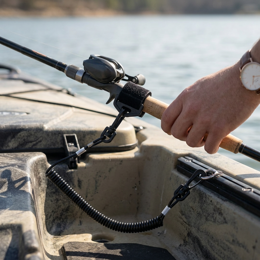 YakGear Coiled Fishing Rod Leash — view 1