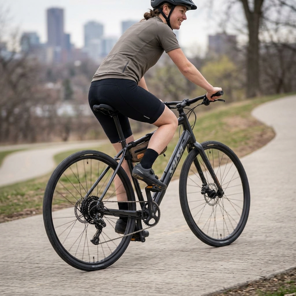 Salsa Confluence Flat Bar Altus 1x9 Ebike — view 2