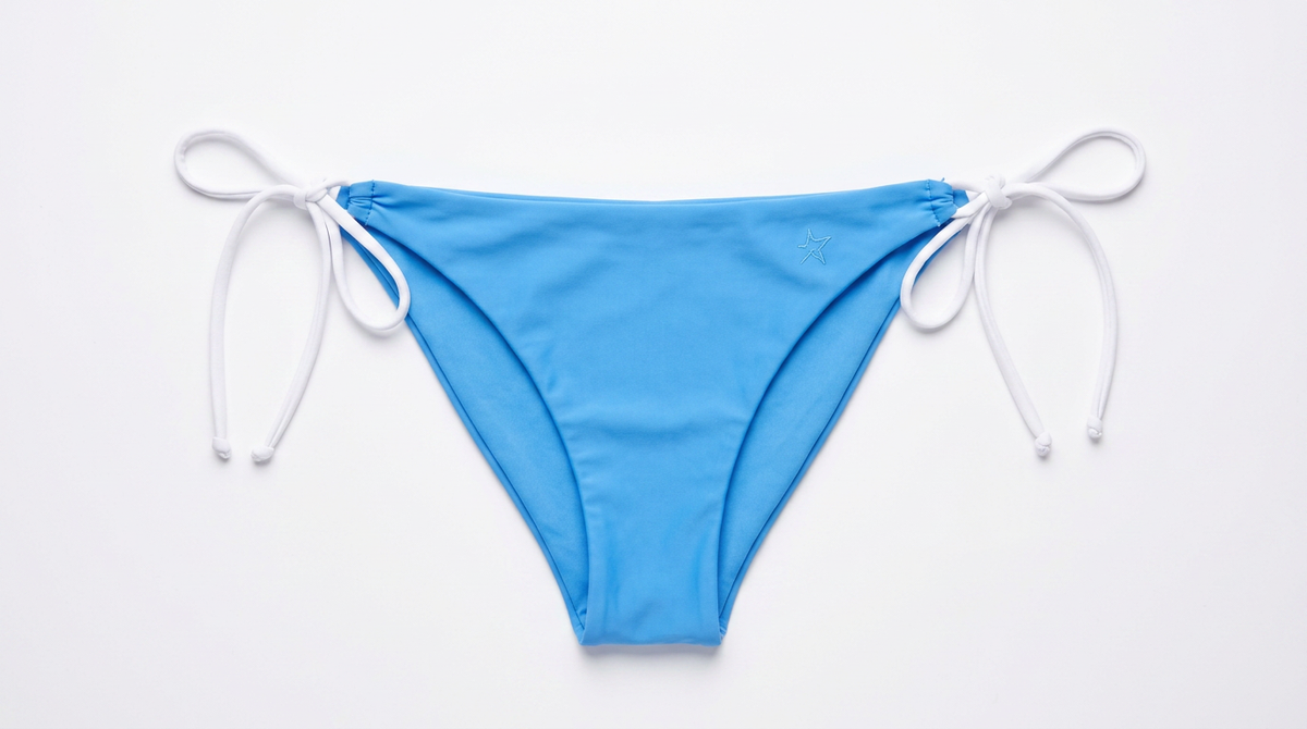 Light Blue String Bikini Bottoms — XS — view 1