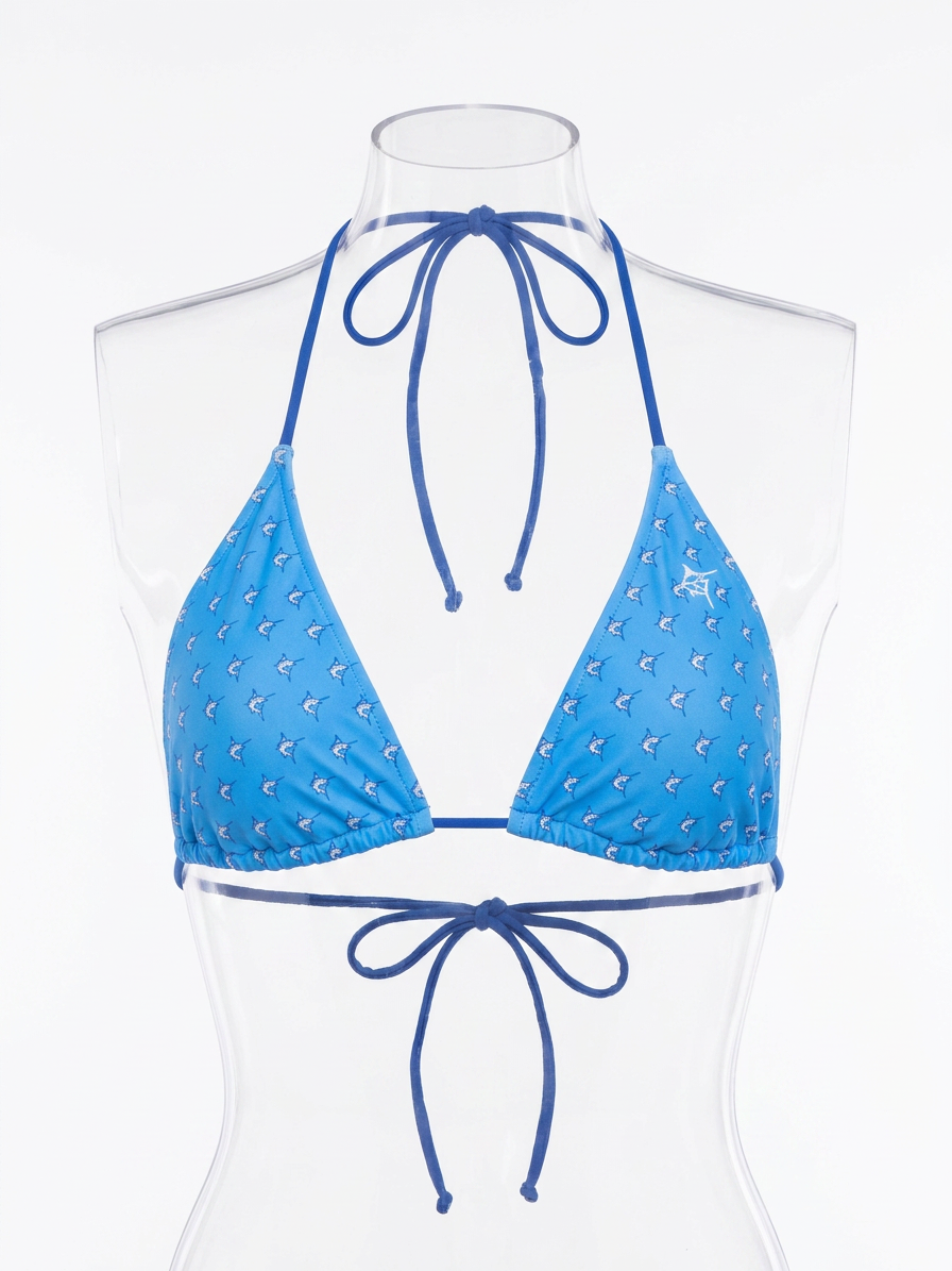 Light Blue String Bikini Top — XS — view 2