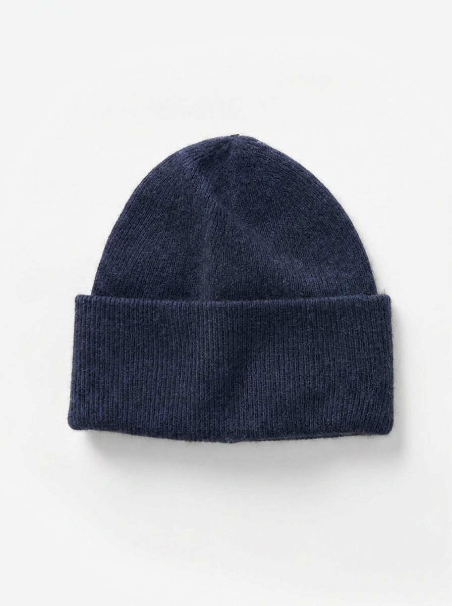 Cashmere Cuff Beanie - Carbon Blue — CARBON BLUE / One Size — view 2