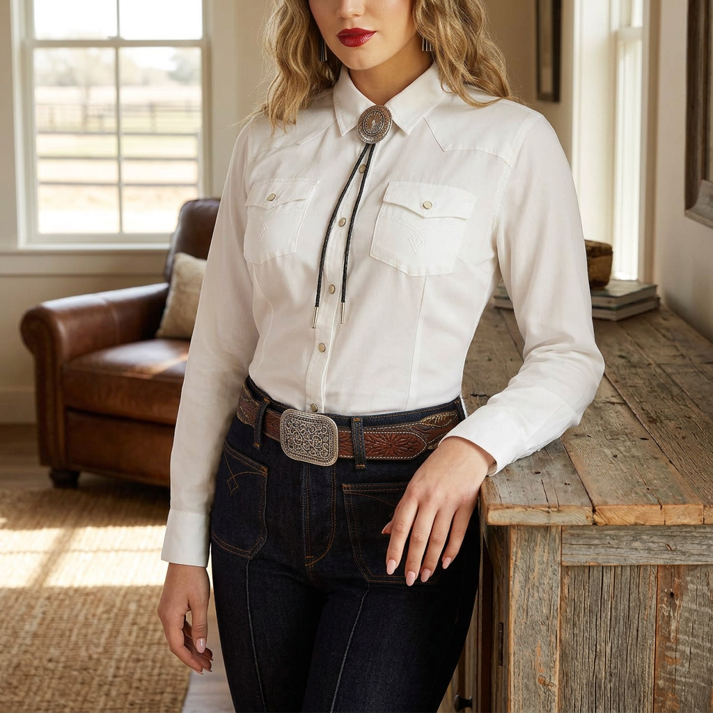 Ariat Womens Timeless Western Shirt — White / Small / Each — view 1