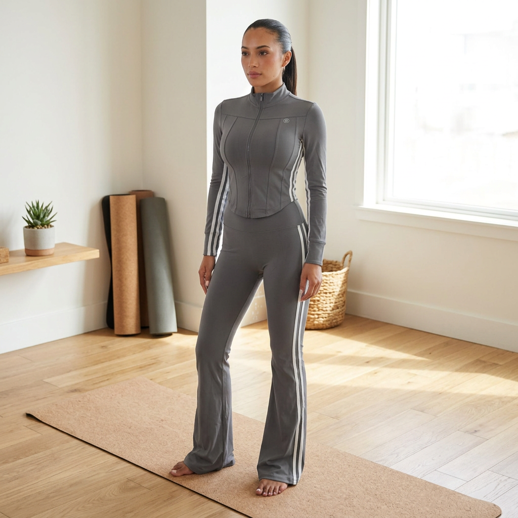 I Am Motivated Gray Flare Pant — S — view 1