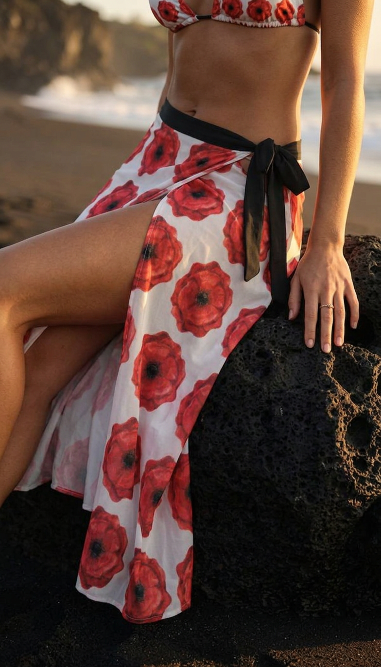 Voglia Swimwear Lara Wrap Skirt — X-Small — view 2