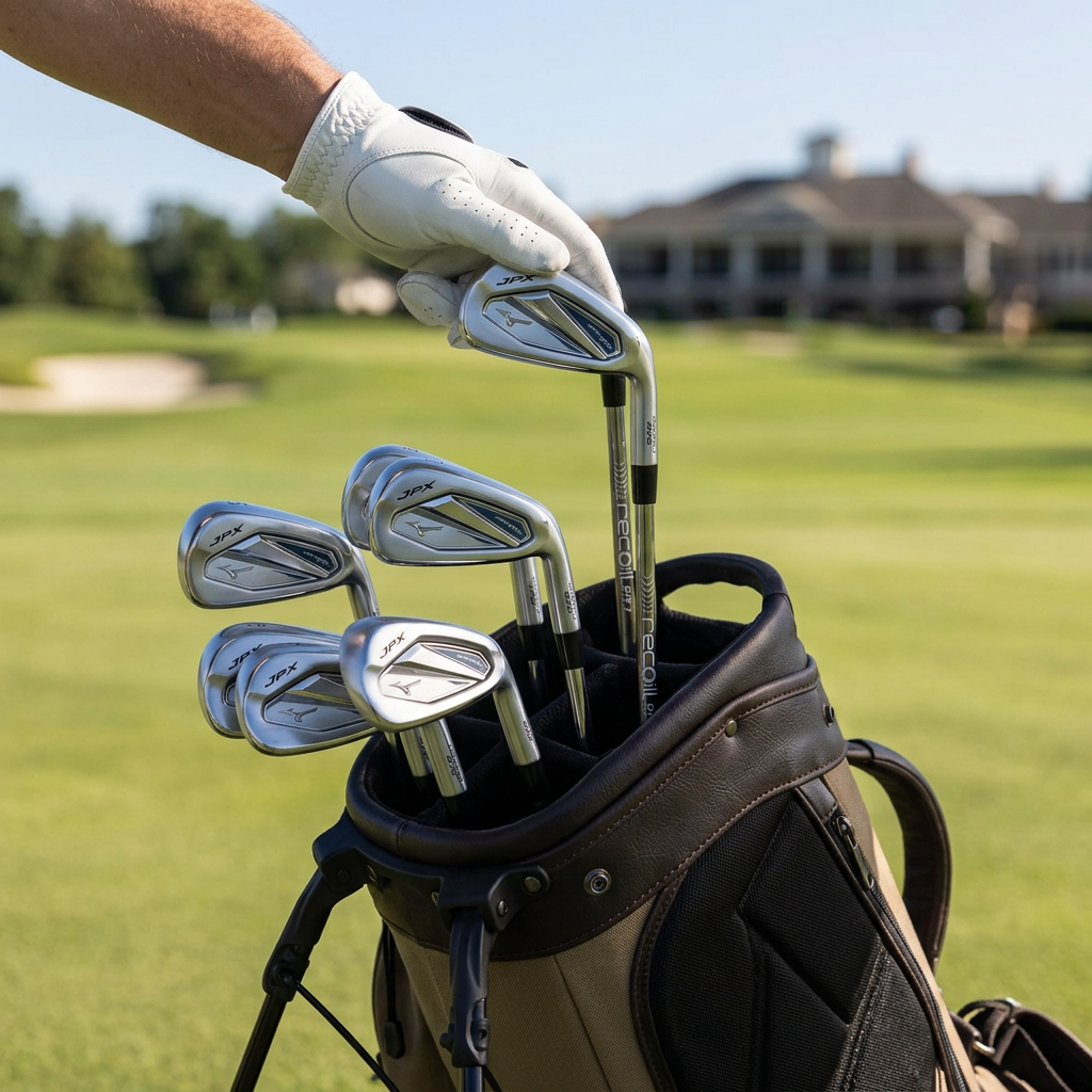 Mizuno JPX 925 Hot Metal HL Iron Set — UST Recoil Dart 60 F2 Senior Flex / 5-PW/GW — view 2