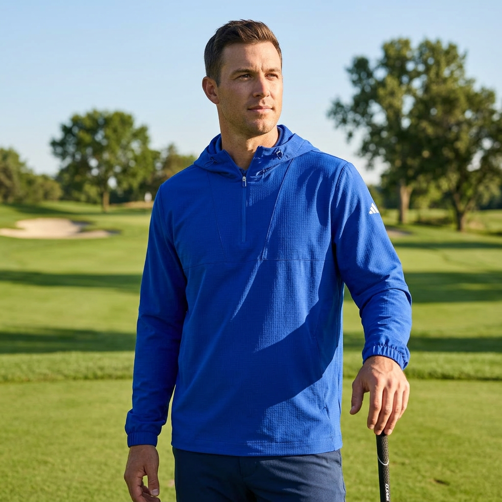 Adidas Ultimate365 Anorak Golf Hoodie — team-royal-blue / s — view 2