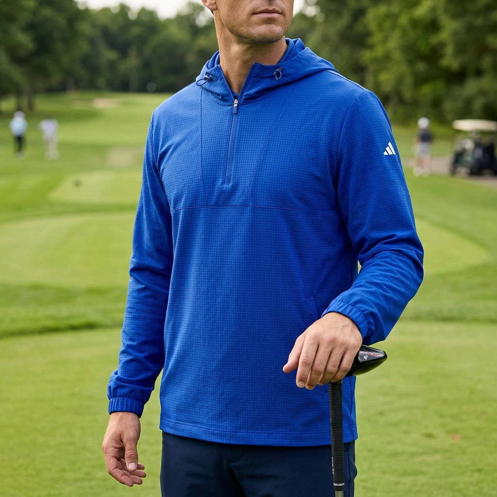 Adidas Ultimate365 Anorak Golf Hoodie — team-royal-blue / s — view 3