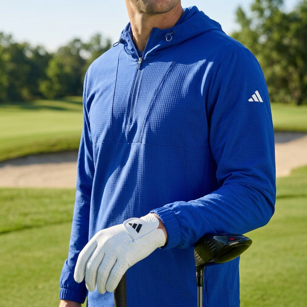 Adidas Ultimate365 Anorak Golf Hoodie — team-royal-blue / s — view 4
