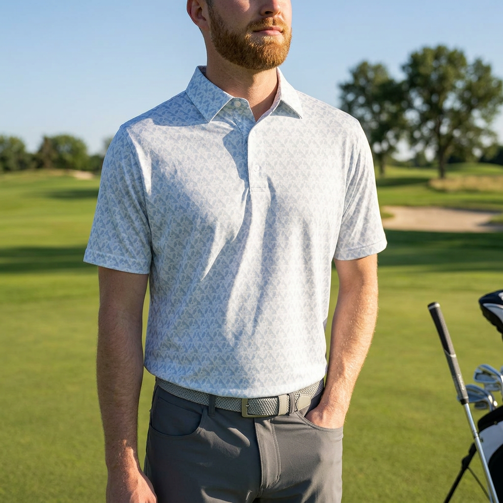 FootJoy Soaring Eagle Lisle Golf Polo — White / S — view 2