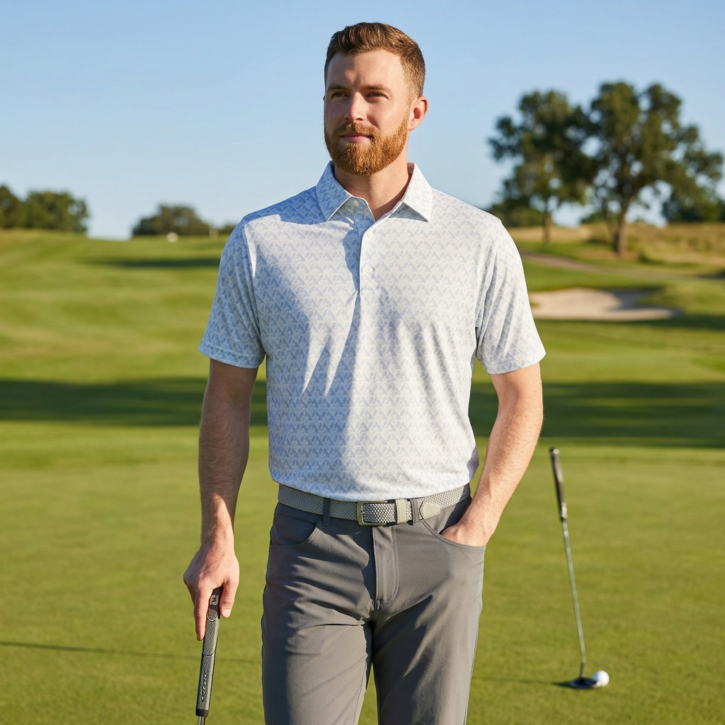 FootJoy Soaring Eagle Lisle Golf Polo — White / S — view 3
