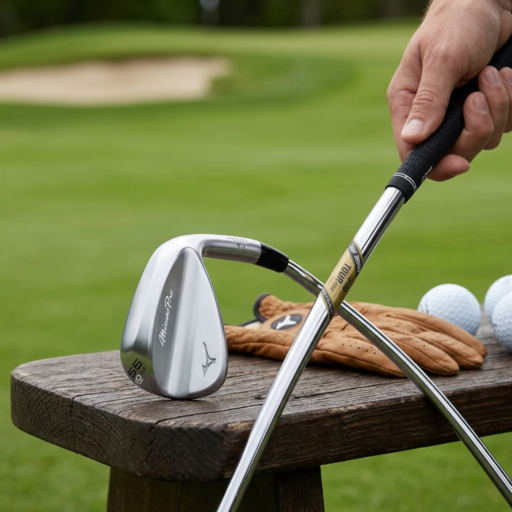 Mizuno Pro T1 Wedge White Satin — Right / True Temper Tour Issue S400 / 46.08 S — view 1