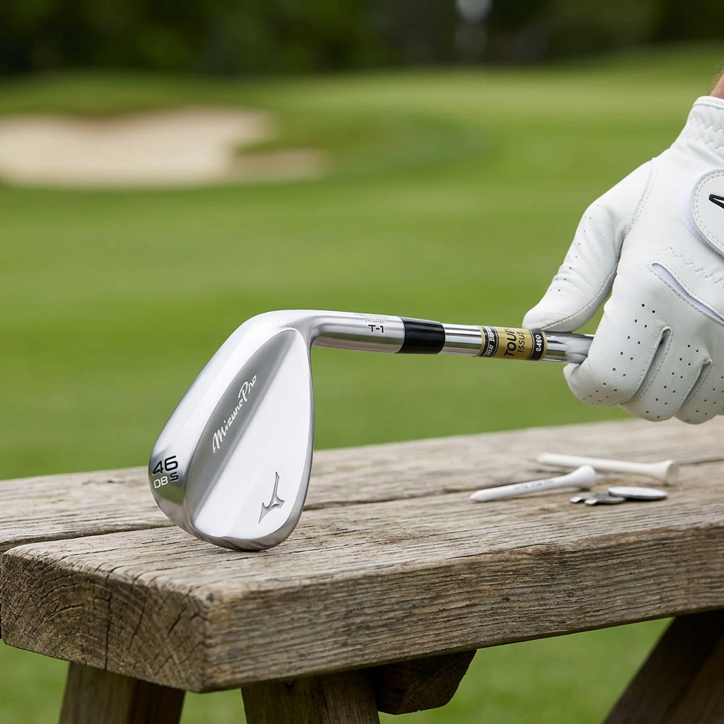 Mizuno Pro T1 Wedge White Satin — Right / True Temper Tour Issue S400 / 46.08 S — view 3