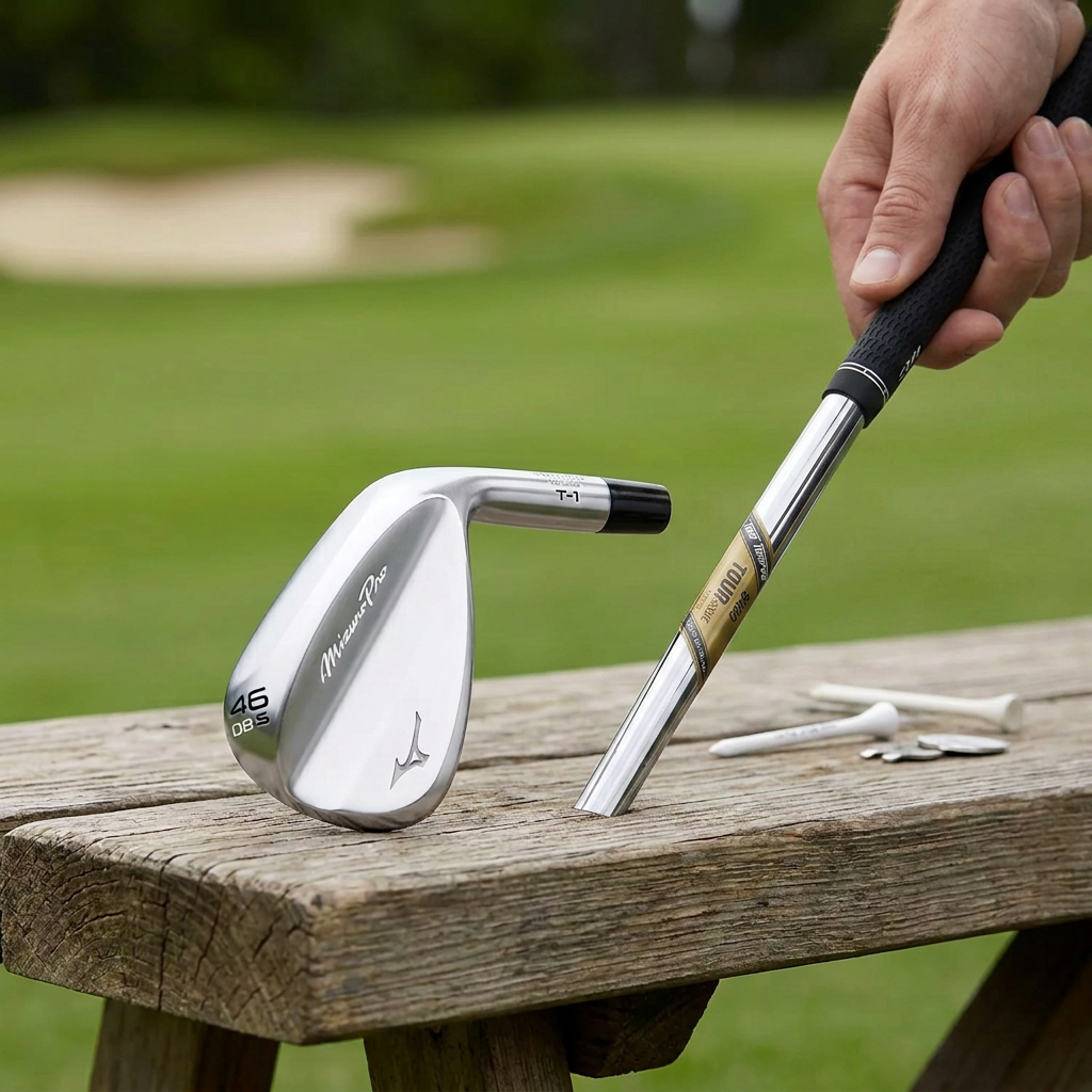 Mizuno Pro T1 Wedge White Satin — Right / True Temper Tour Issue S400 / 46.08 S — view 4