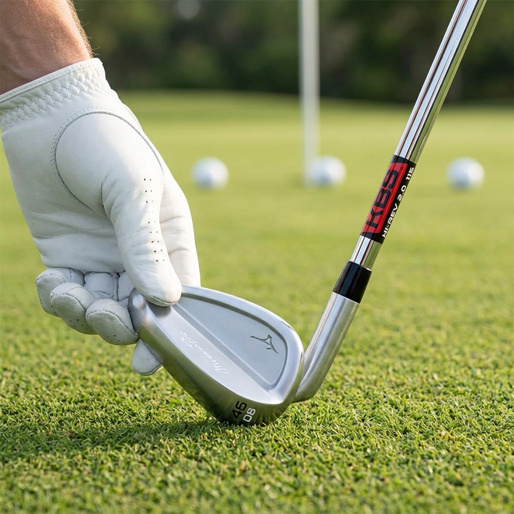 Mizuno Pro T-3 White Satin Wedge — Right / KBS Hi-Rev 2.0 115 / 46.08 S — view 1