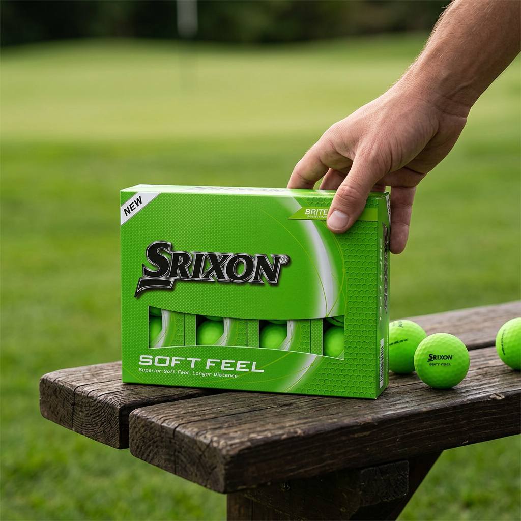 Srixon 2025 Soft Feel Brite Golf Balls — Green — view 2