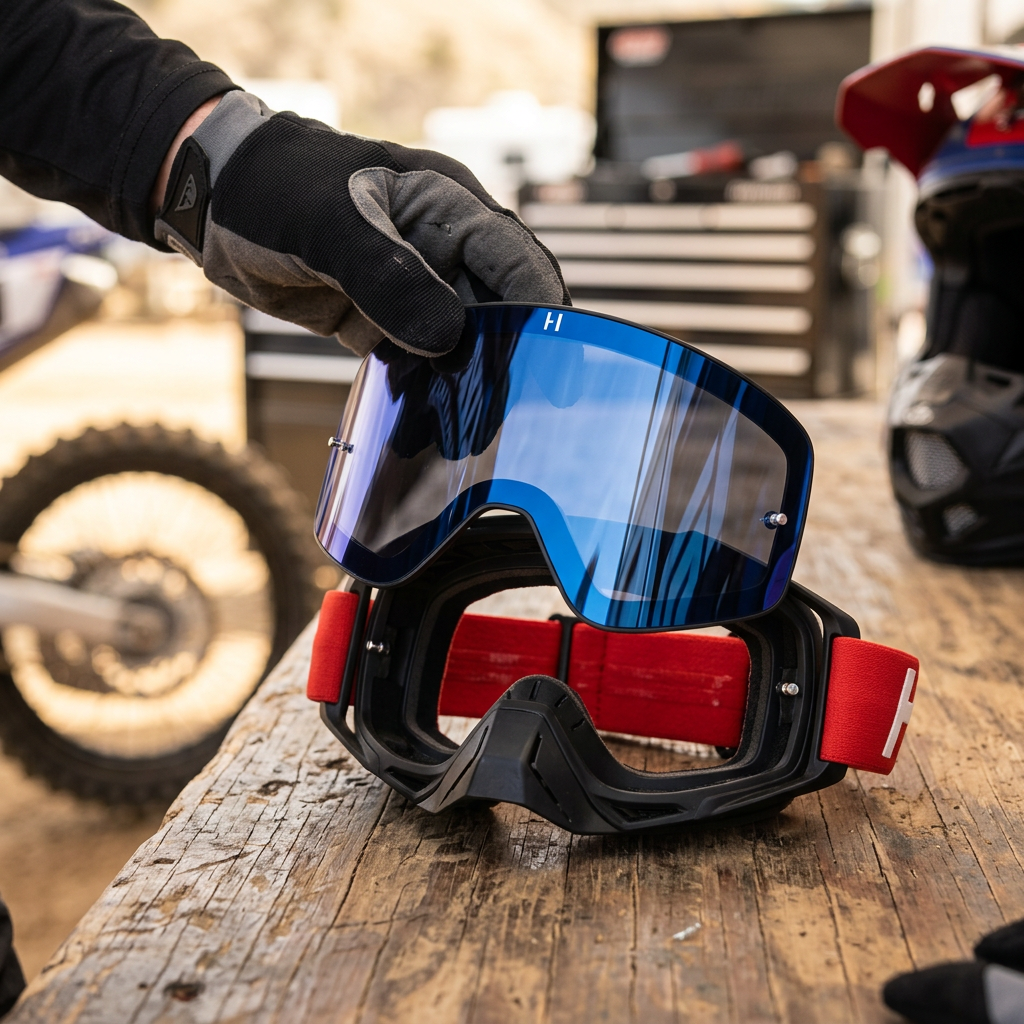 Blue Magnetic Infinity Lens — Havoc Infinity Goggle Lens — view 1