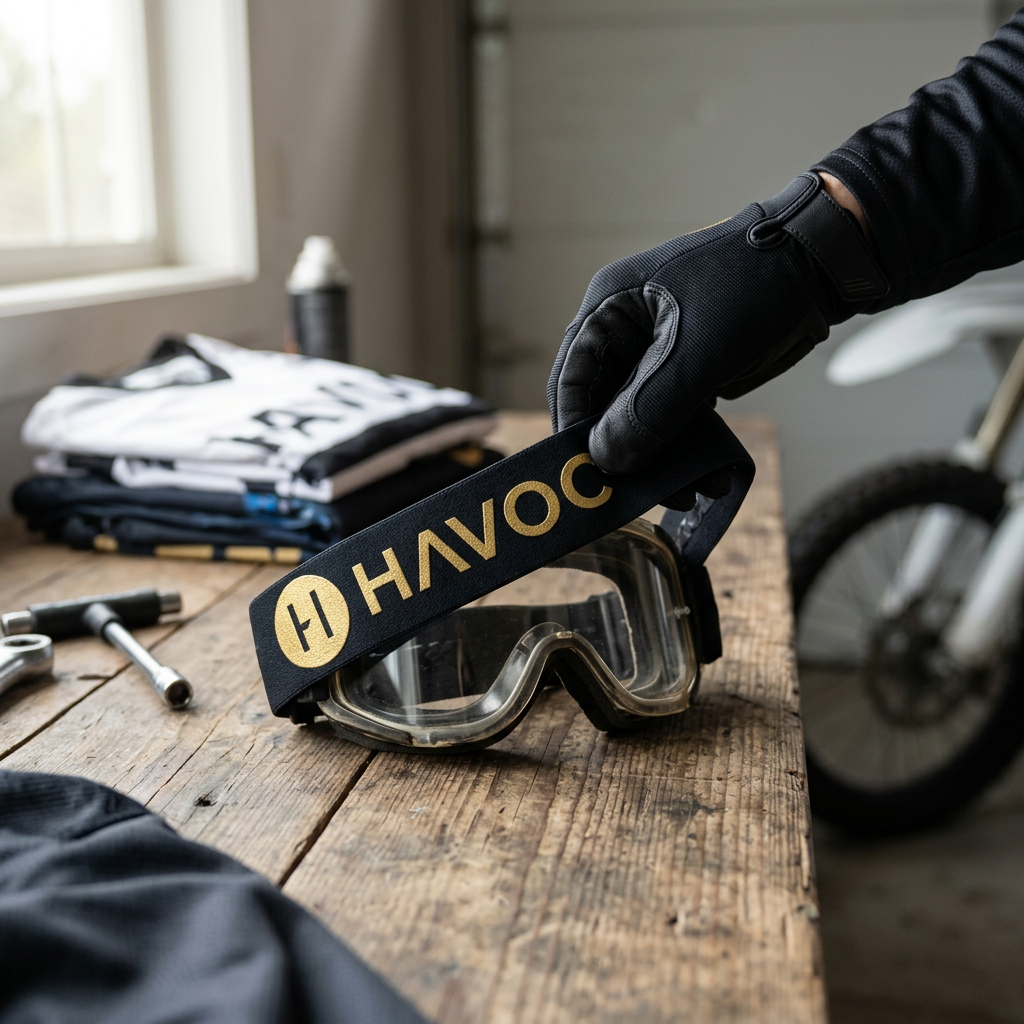 Havoc Racing Gold Goggle Strap — view 2