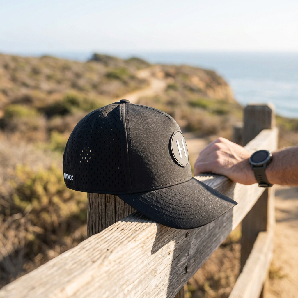 Curved Black Havoc Hat — Havoc Curved Hat — view 2