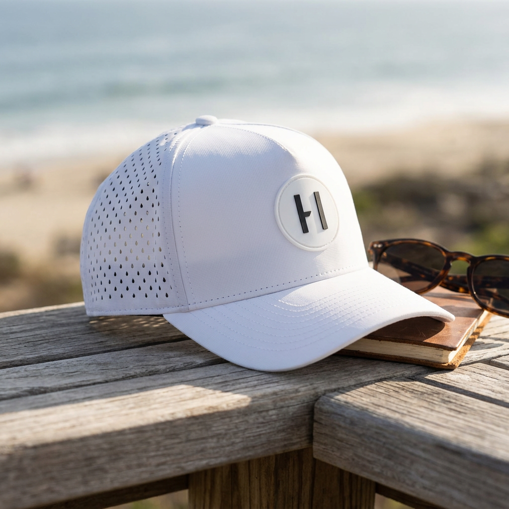 Curved White Havoc Hat — Havoc Curved Hat — view 1