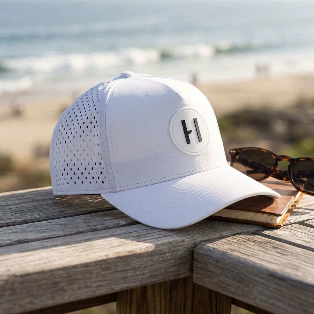 Curved White Havoc Hat — Havoc Curved Hat — view 2