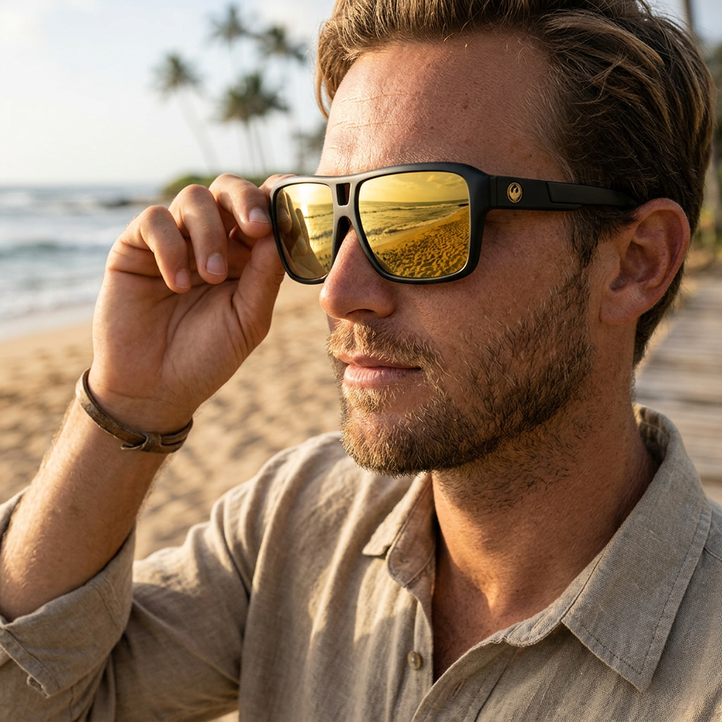 Dragon The Jam Black Gold/Gold Ion Sunglasses — view 2