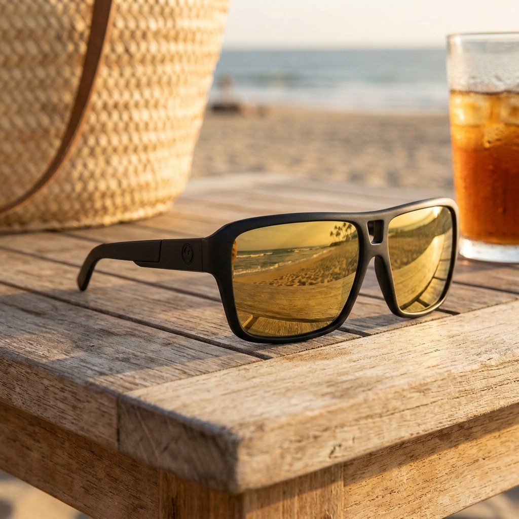 Dragon The Jam Black Gold/Gold Ion Sunglasses — view 3