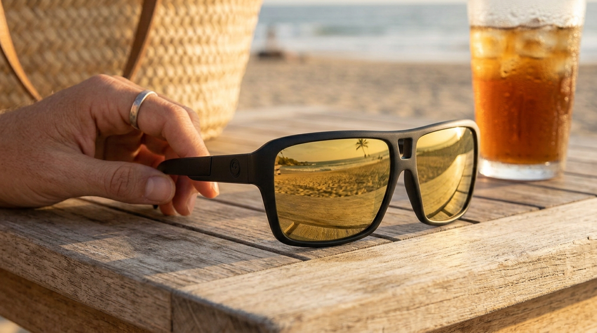 Dragon The Jam Black Gold/Gold Ion Sunglasses — view 4