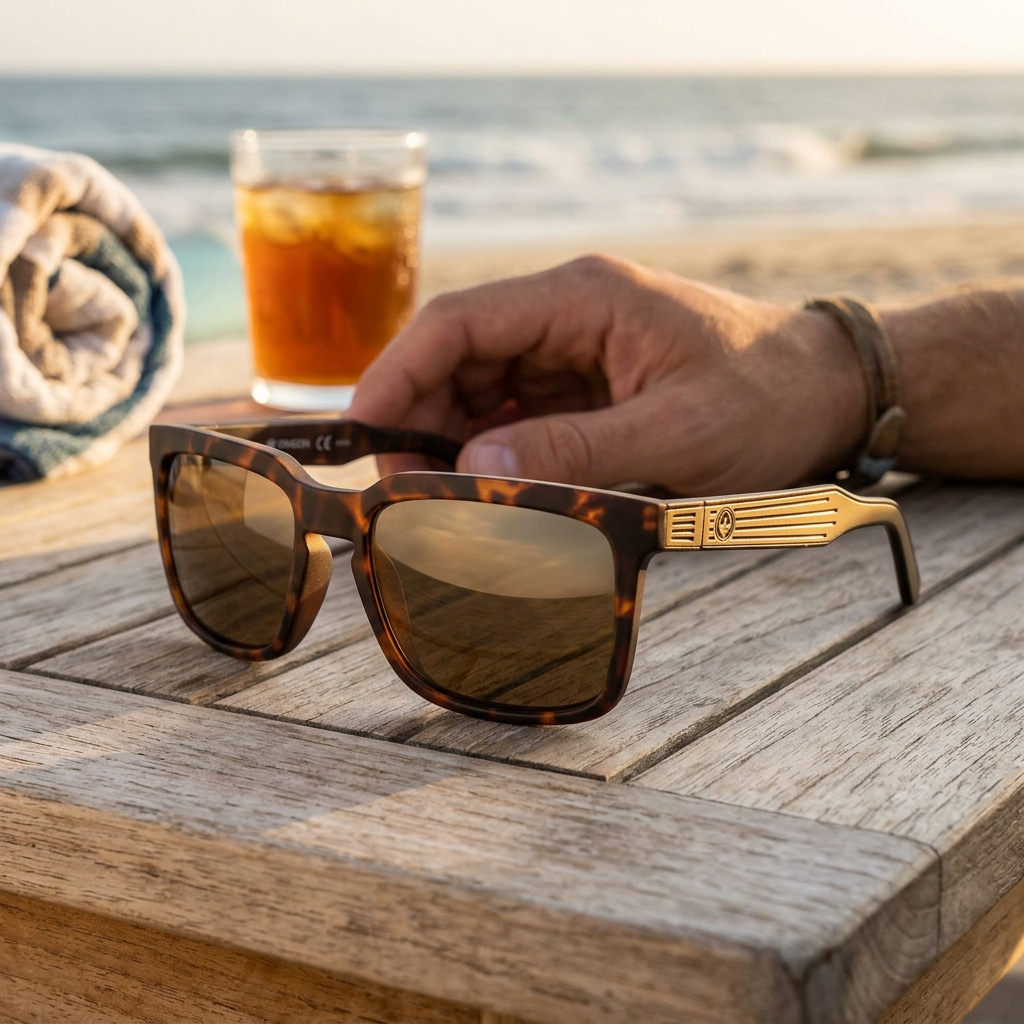 Dragon Mr Blonde Matte Tortoise Bronze Sunglasses — view 1