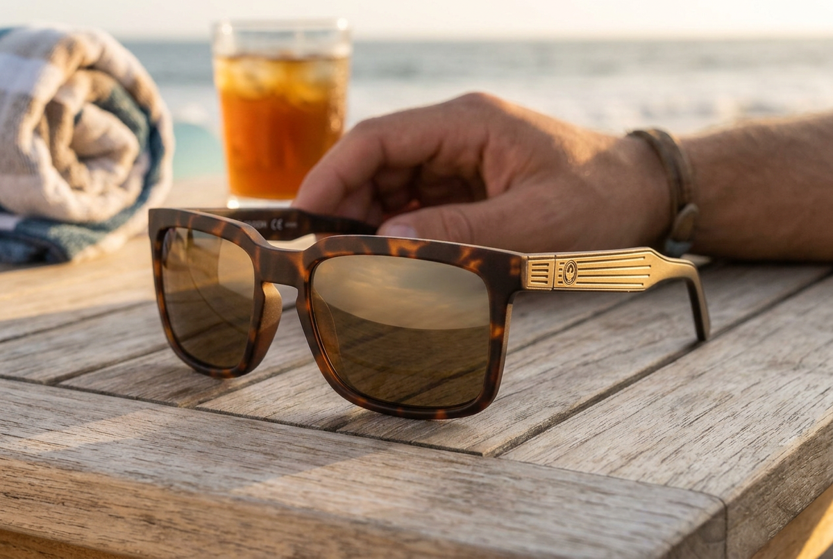 Dragon Mr Blonde Matte Tortoise Bronze Sunglasses — view 3