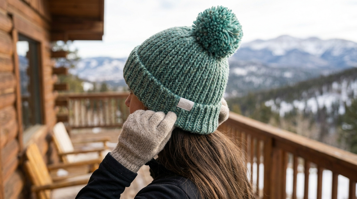 The North Face Women's Cozy Chunky Beanie — Wasabi / One Size — view 3
