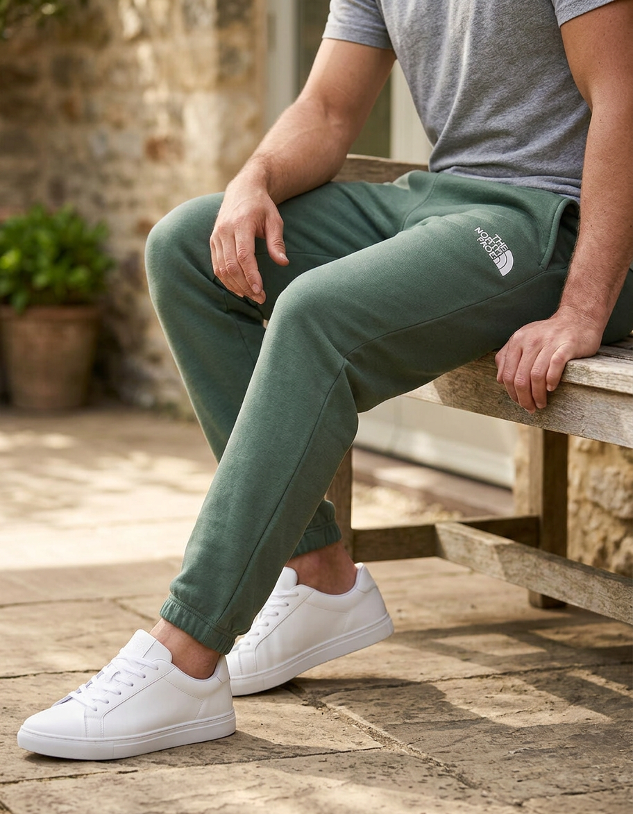 North Face Men's Half Dome Sweatpant — Dark Sage/TNF White / Medium — view 2