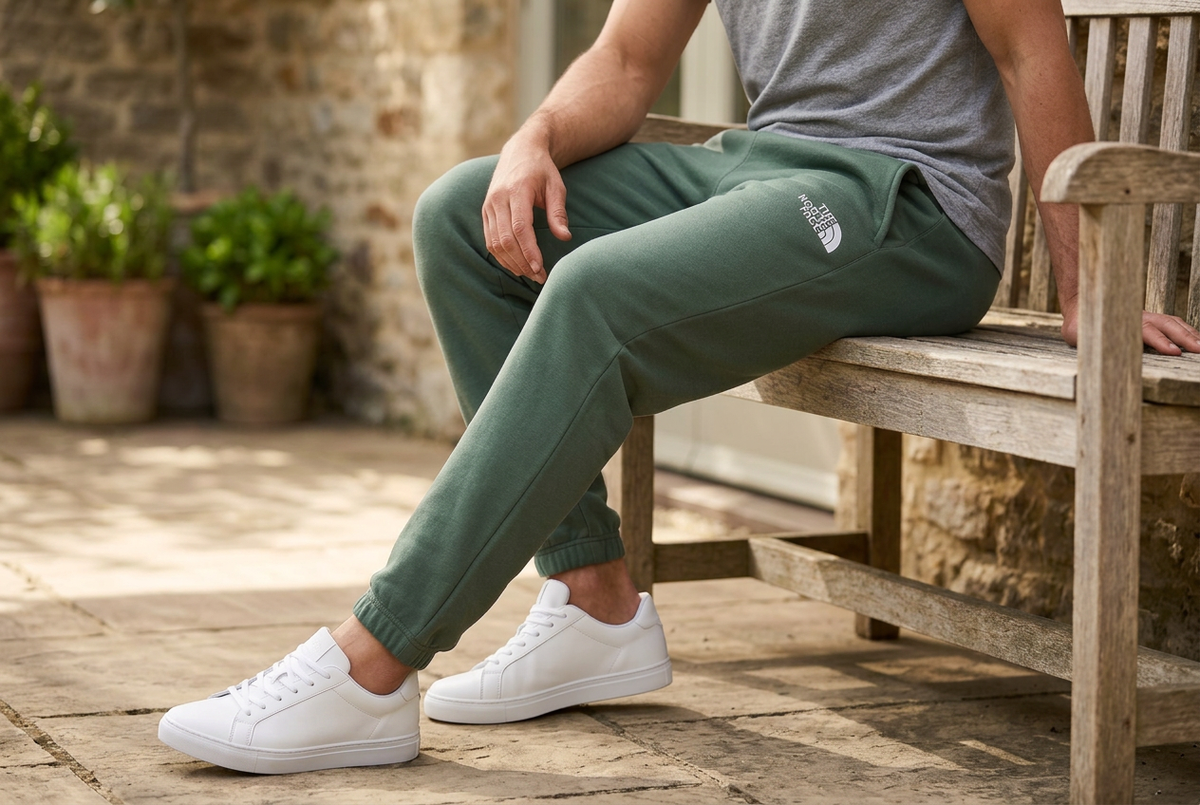 North Face Men's Half Dome Sweatpant — Dark Sage/TNF White / Medium — view 3