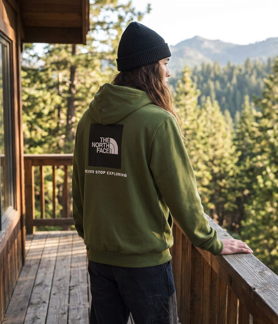 The North Face Men's Evolution Box Nse Hoodie — Woodland Green / XX-Large — view 1