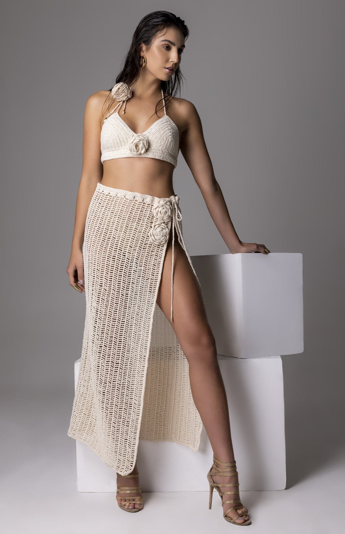 Acqua de Luxe Beachwear - Acqua De Luxe Beachwear Love & Roses Skirt - View 2
