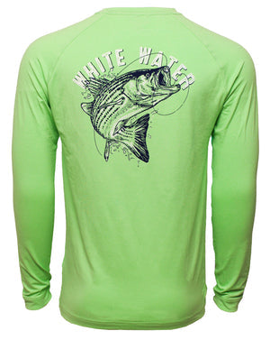 White Water Life Bass Graphic Performance-T-Shirt