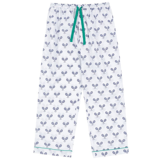 Men's Tennis Navy PJ Pants - Organic Cotton Poplin