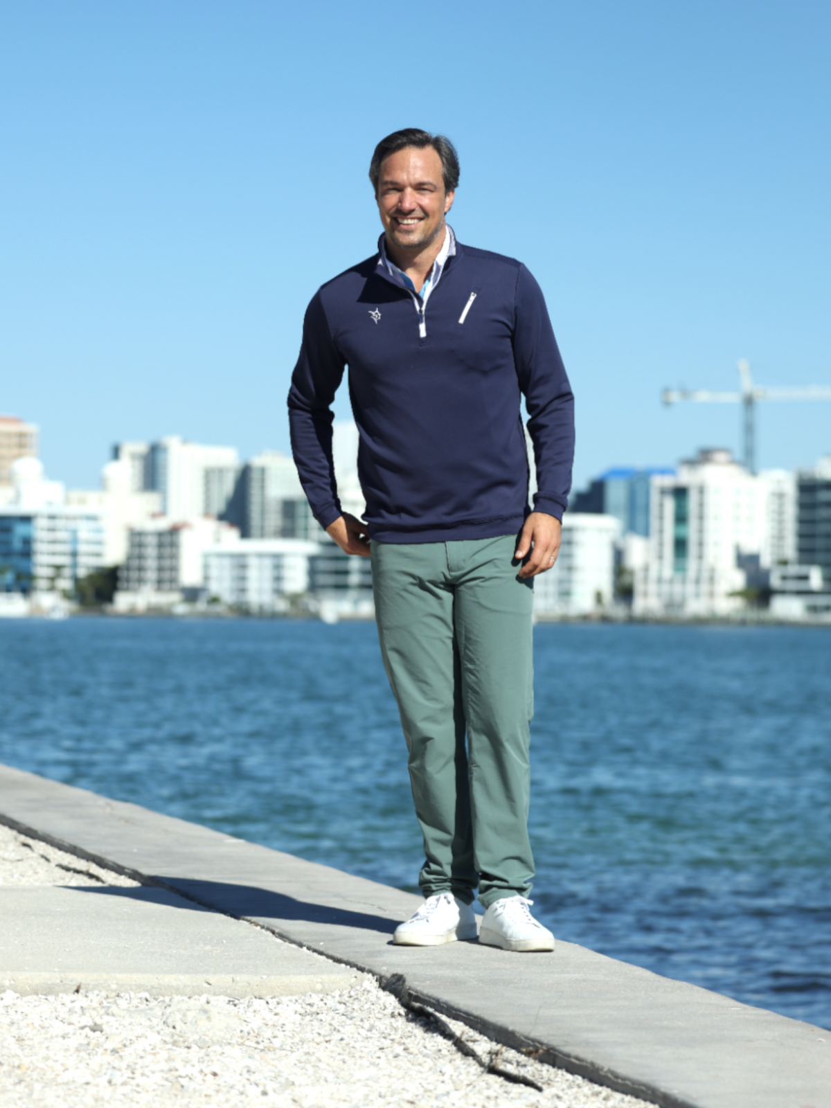 Pull Oceanside White Water Life extensible et lisse