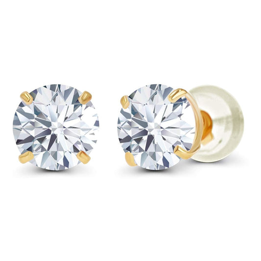 3.00 CTW AGI-Certified Lab-Grown Diamond Stud Earrings in solid 14K Gold – G Color, VS Clarity