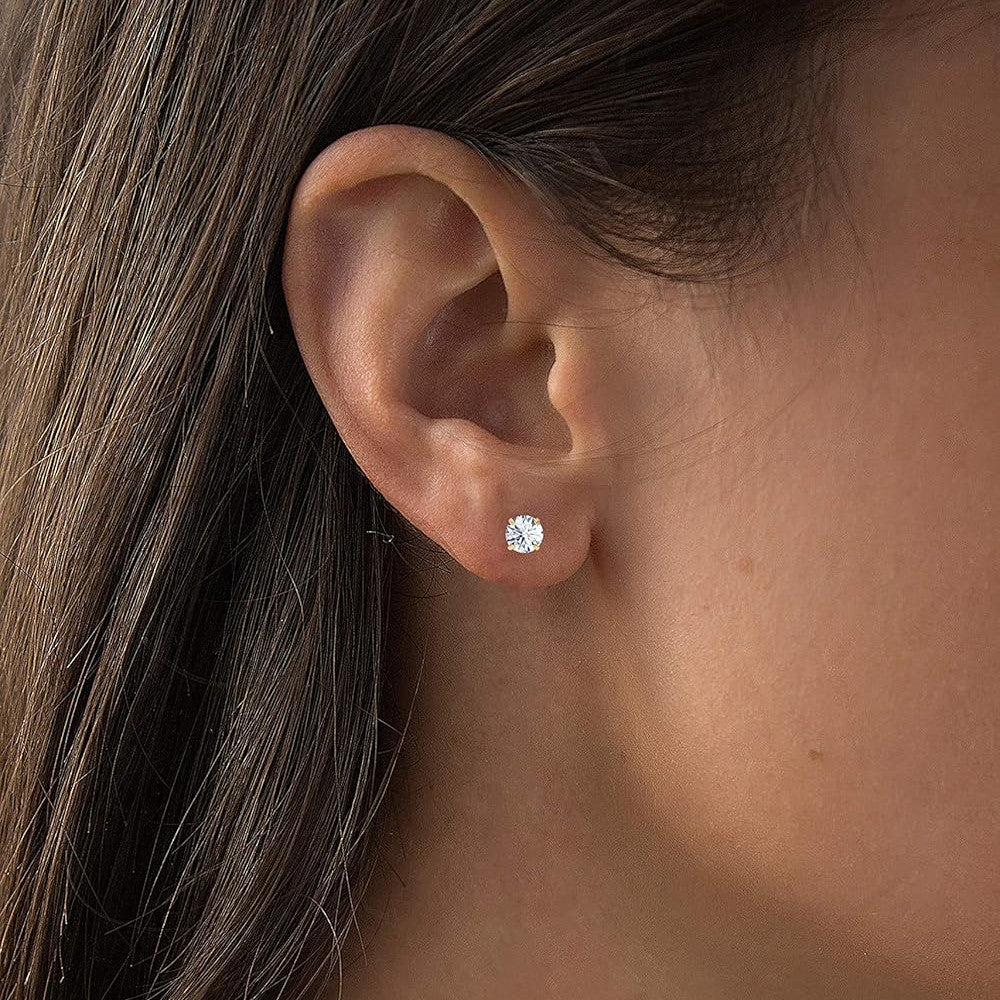 Boucles d'oreilles puces diamant VossAgin