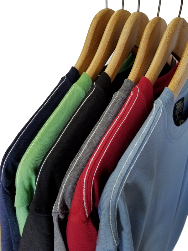 Playera de bambú con costuras en contraste
