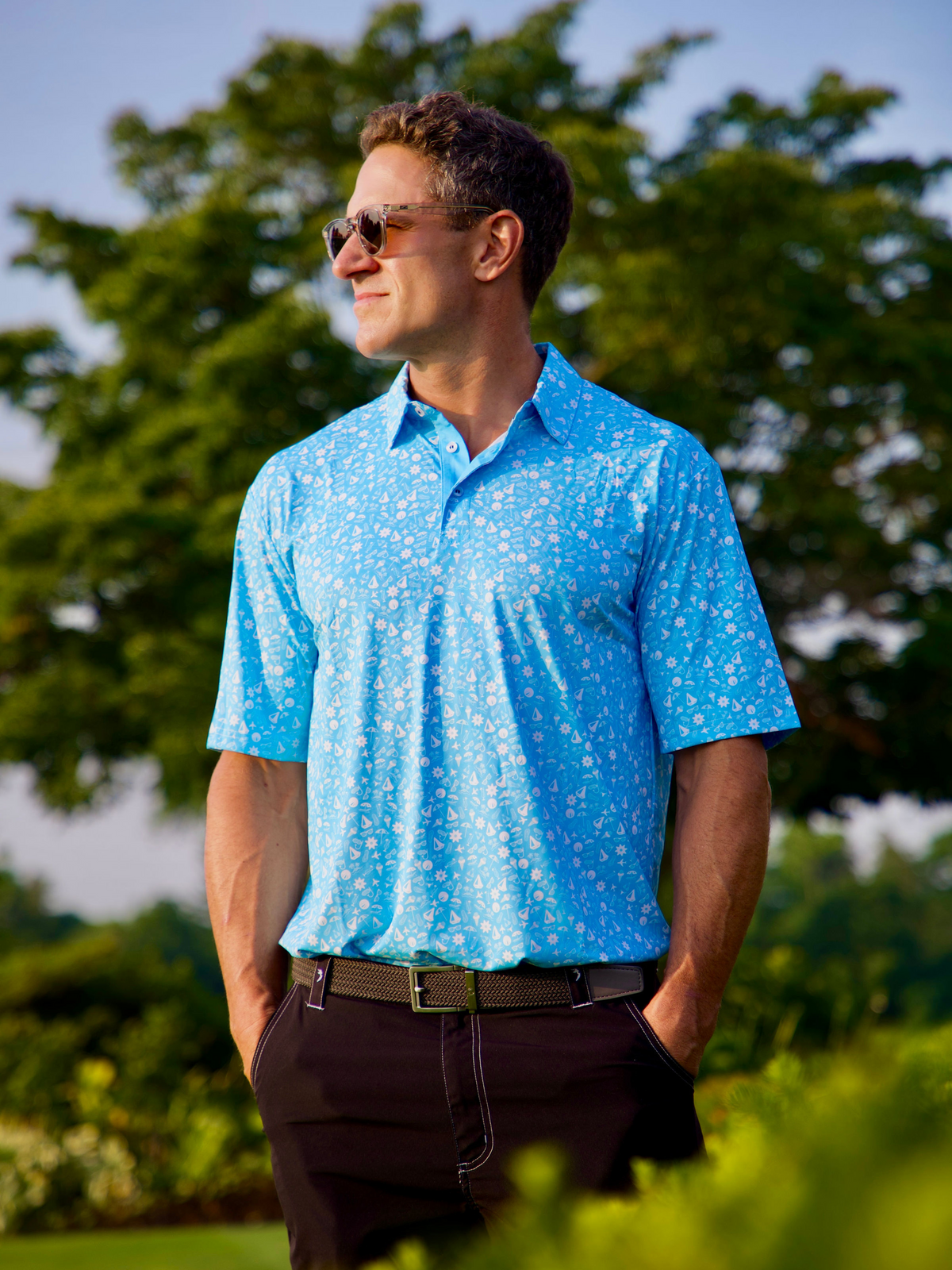 White Water Life Vacation Performance Polo Shirt