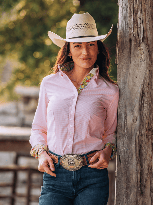 Frank & Rio Women's Core Collection Gingham Western Shirt