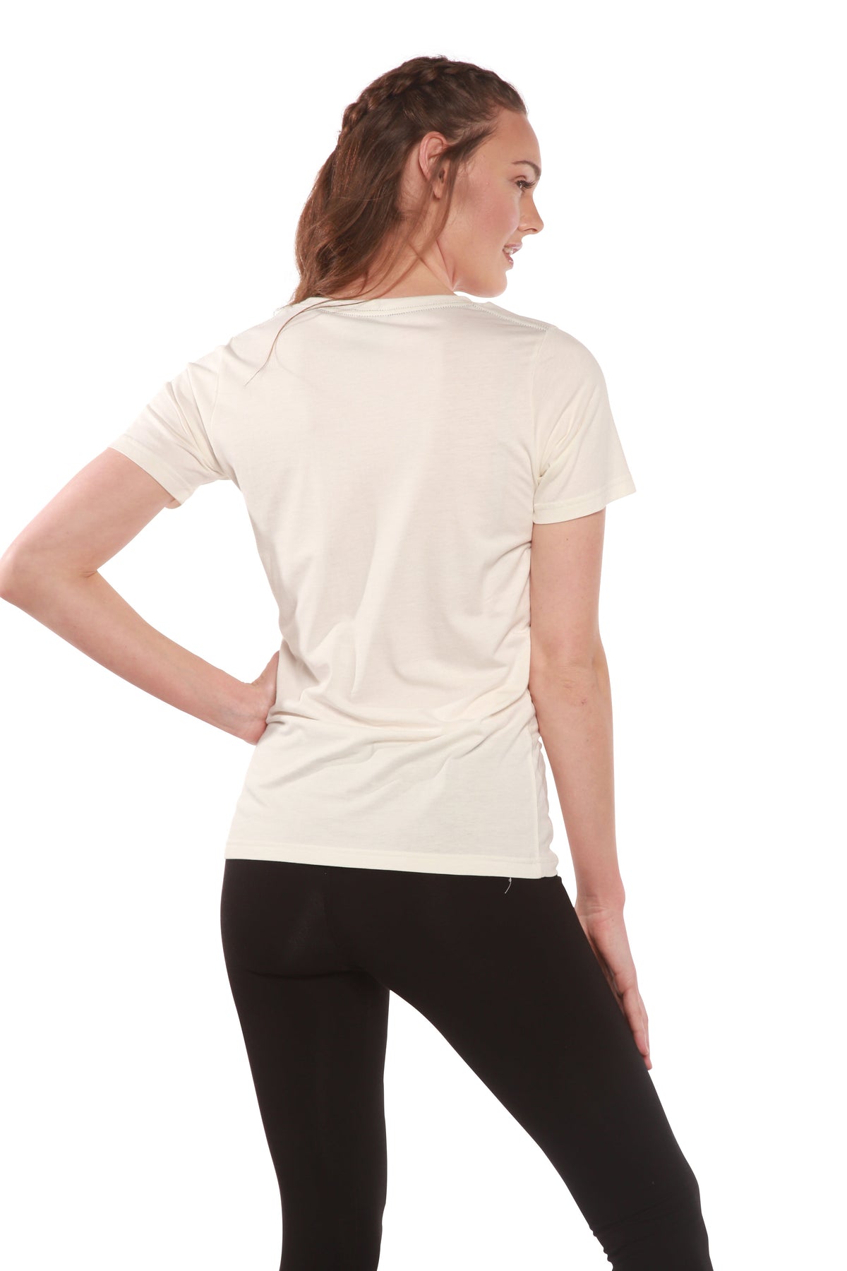 Playera de cuello redondo de bambú