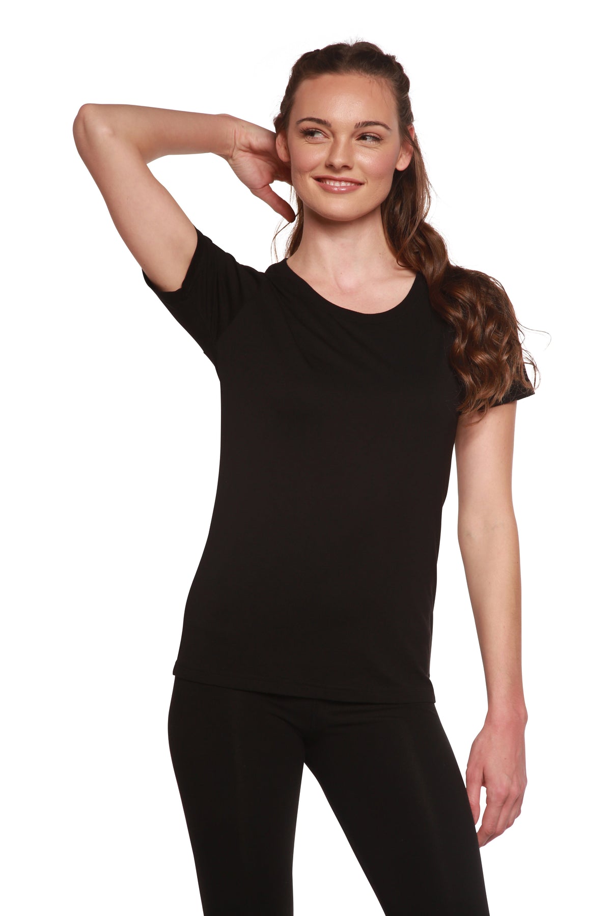 Playera de cuello redondo de bambú